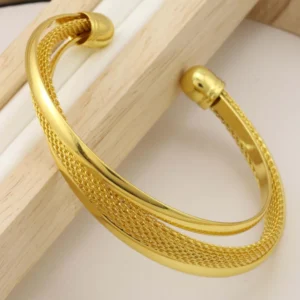 Golden Aura Cuff Bracelet For Women