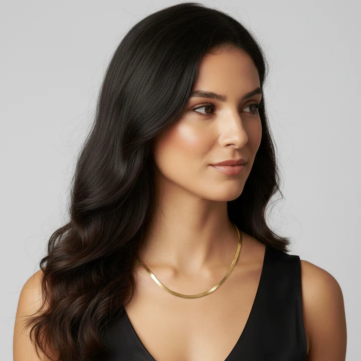 Gold Snake Necklace Chain For Women and Girls - Image 2